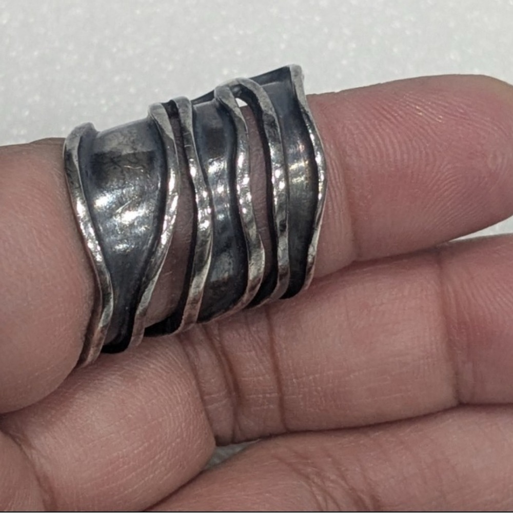 Unique Abstract Sterling Silver Ring - image 2